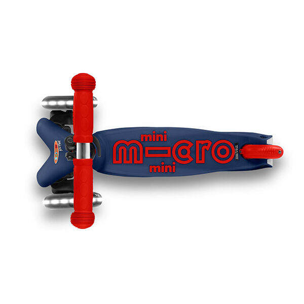MICRO PATINETE SCOOTER MINI DELUXE LED AZUL ROJO - Imagen 2